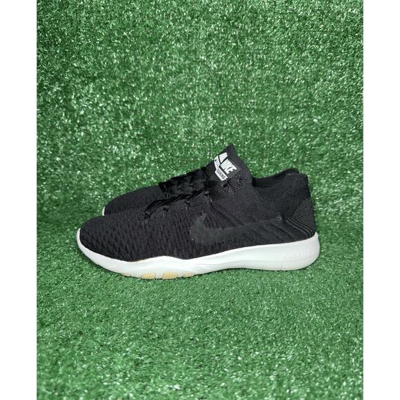 Nike Free TR Flyknit 2 Training Shoes Sneakers Black White Women’s Size 8 904658 - Picture 4 of 9